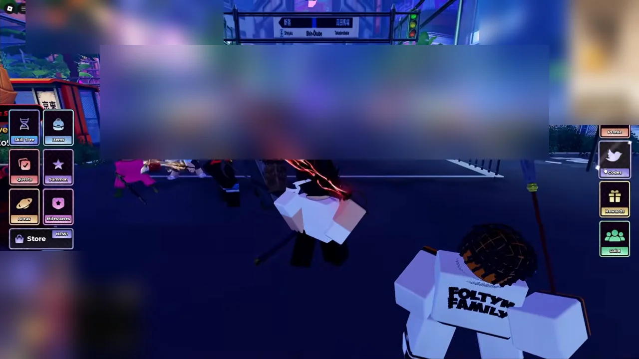 Lobby of Anime Zero showing the hub and HUD menus