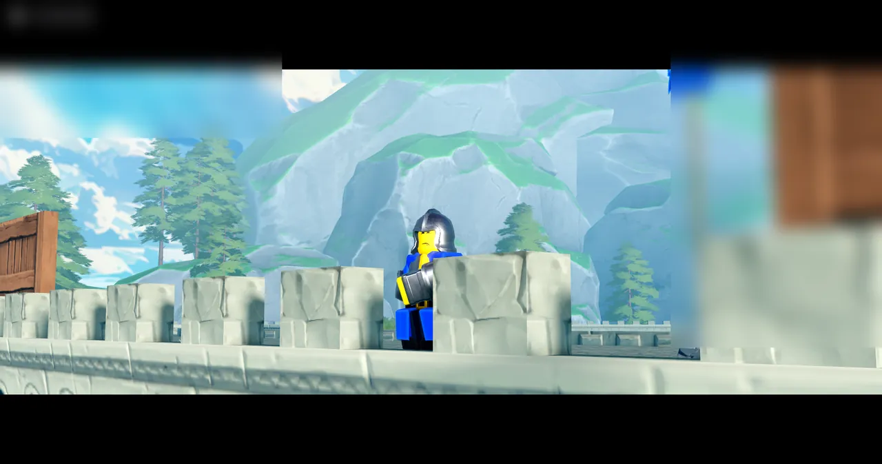 Command an Army intro scene: a soldier in a steel helmet and blue tunic behind stone battlements, with trees and a rocky cliff behind