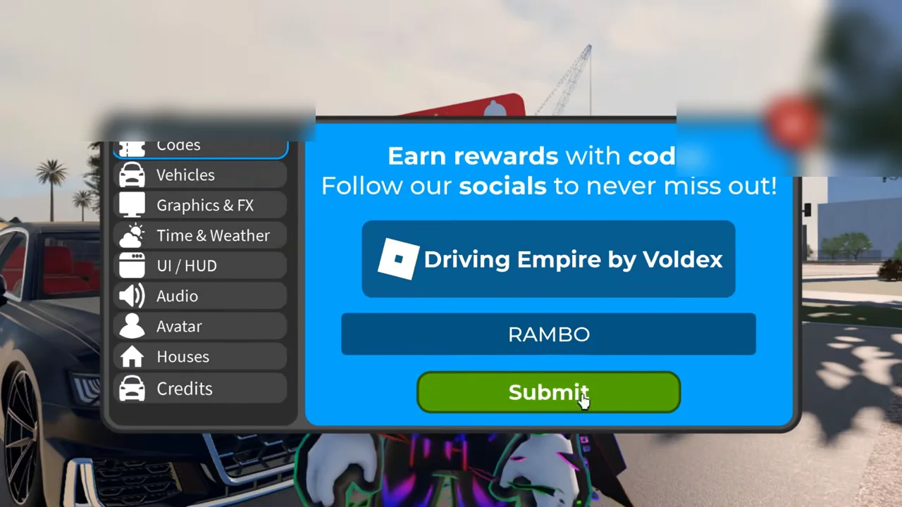 Submit button clicked with green button highlighted