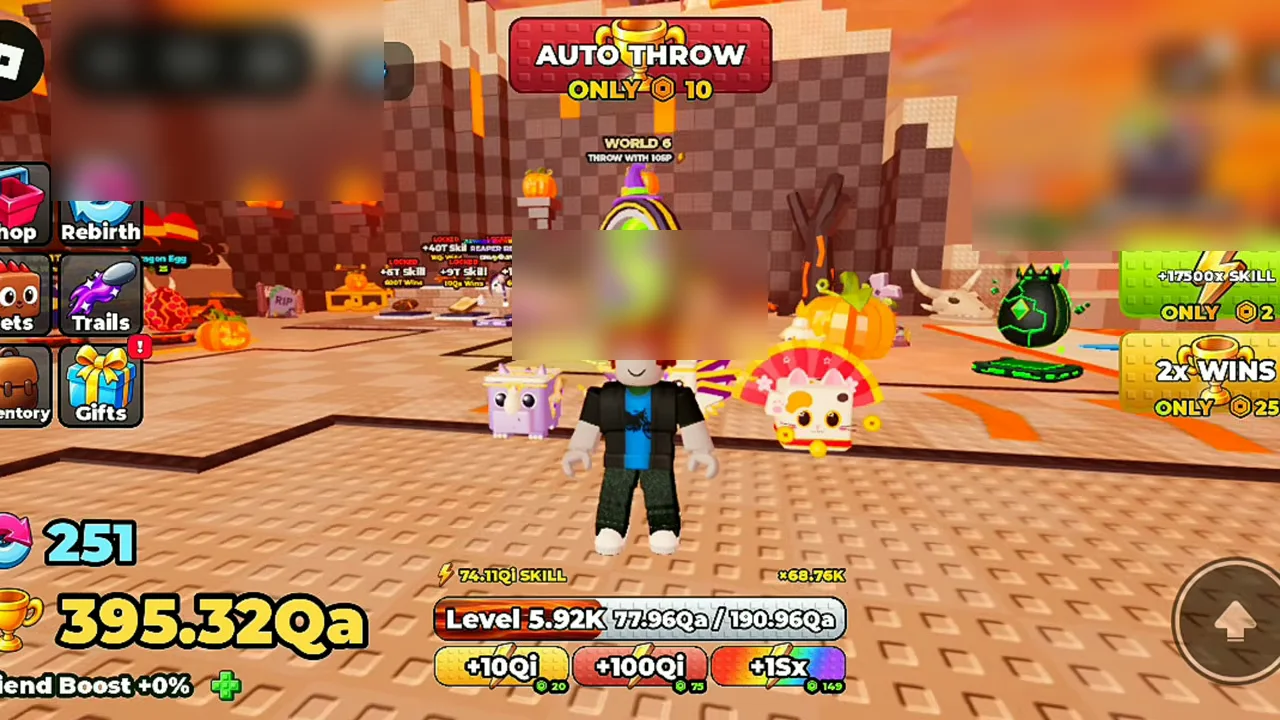 In-game view of +1 Stone Skipping showing the Shop cart icon on the left side menu