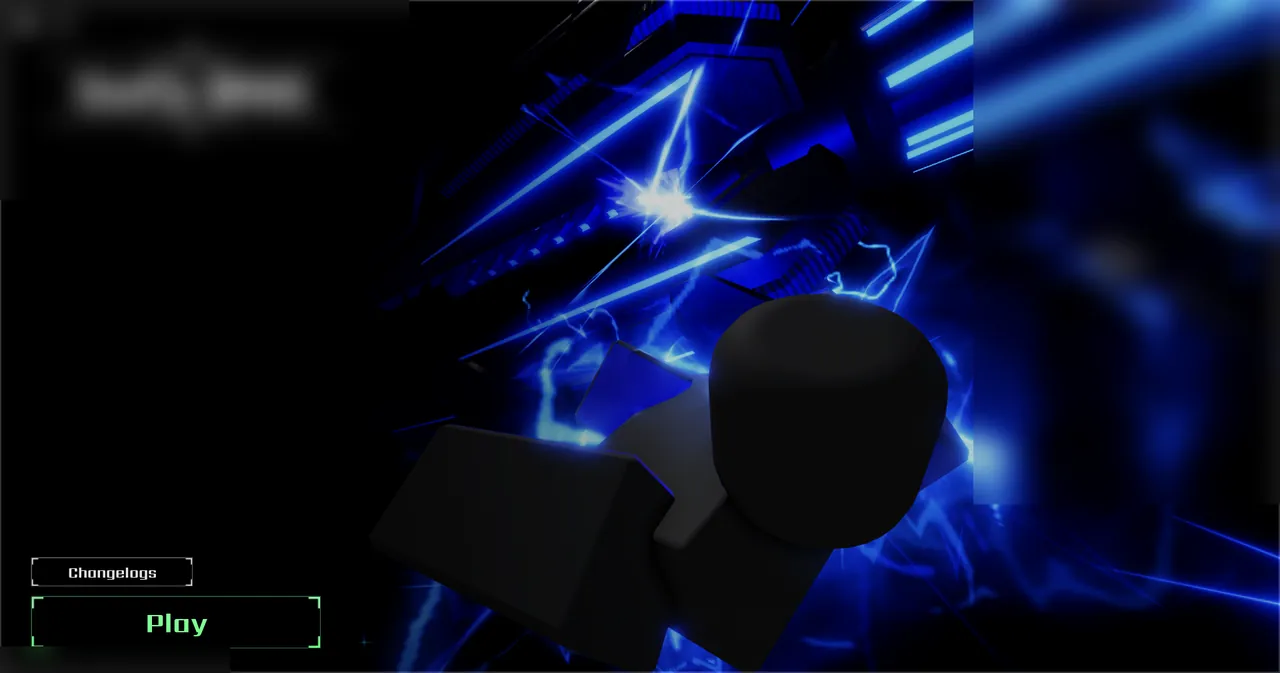Sol's RNG title screen showcasing electric blue lightning aura and Play button